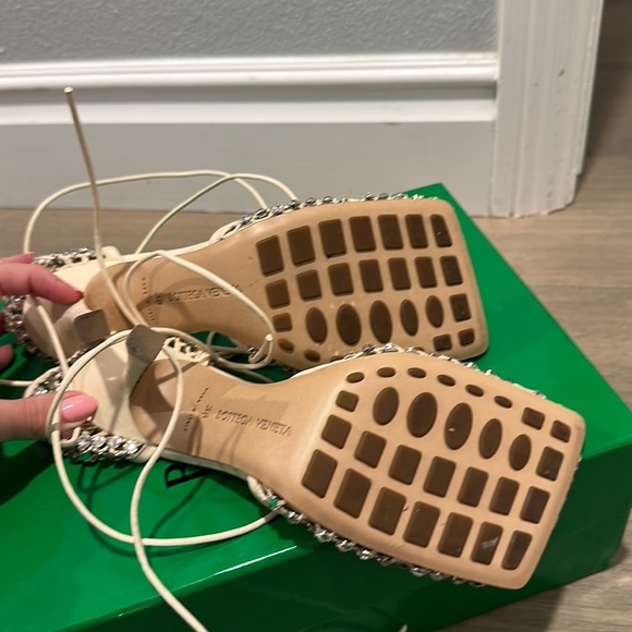 Authentic crystal embellished stretch sandal worn once! - Picture 4 of 4